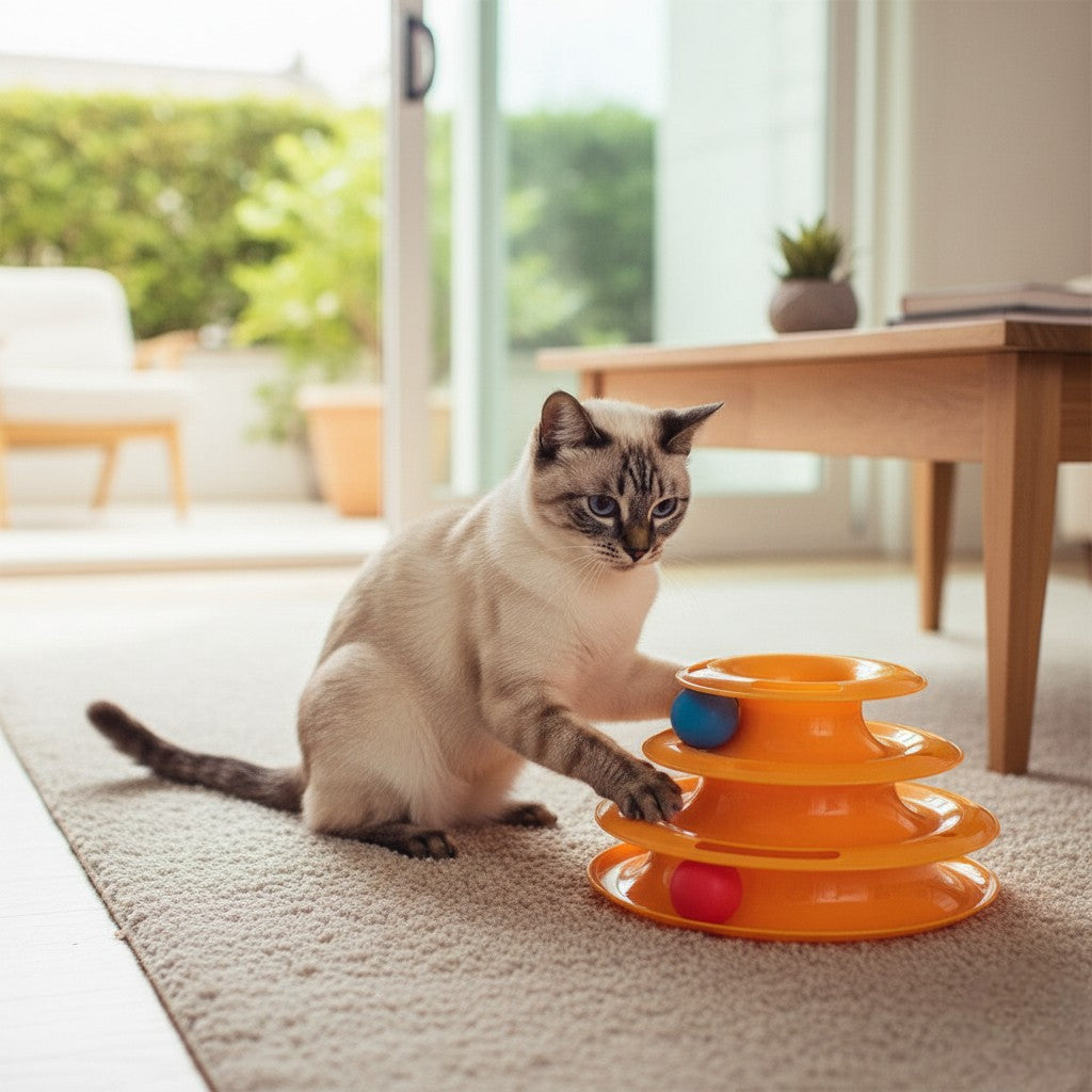 Pet Cat Crazy Ball Disk Interactive Toys Amusement Plate Trilaminar Funny Toy
