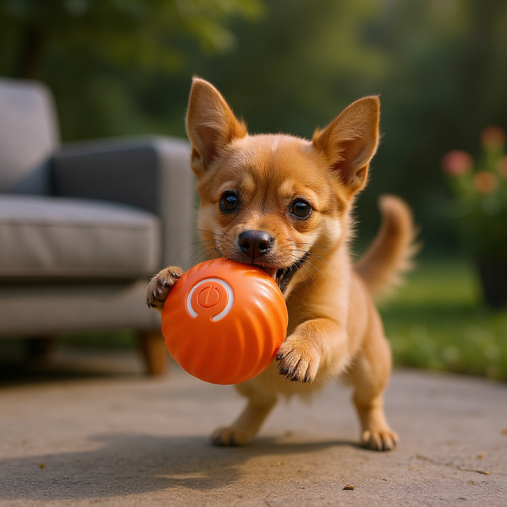Interactive Bouncing Ball For Dogs,Automatic Smart Toy, Self-moving Rotating