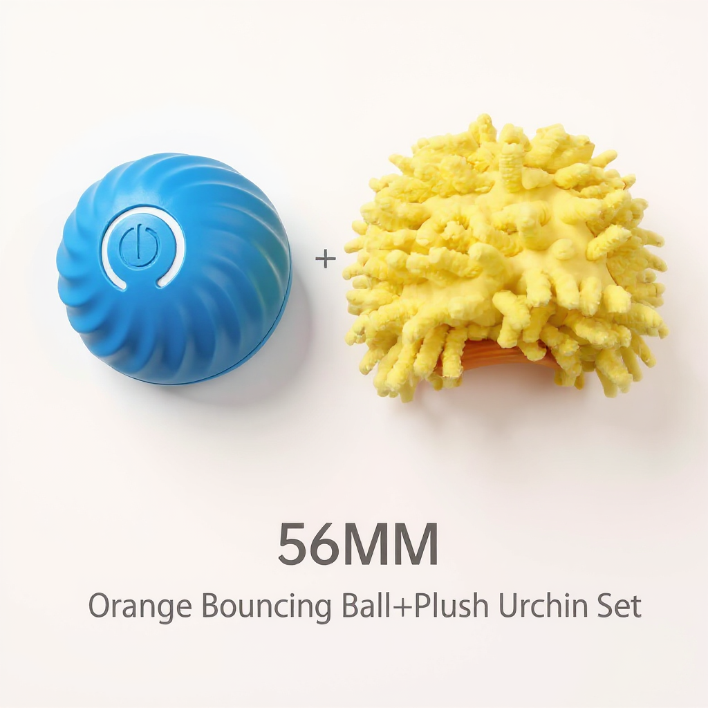 Interactive Bouncing Ball For Dogs,Automatic Smart Toy, Self-moving Rotating
