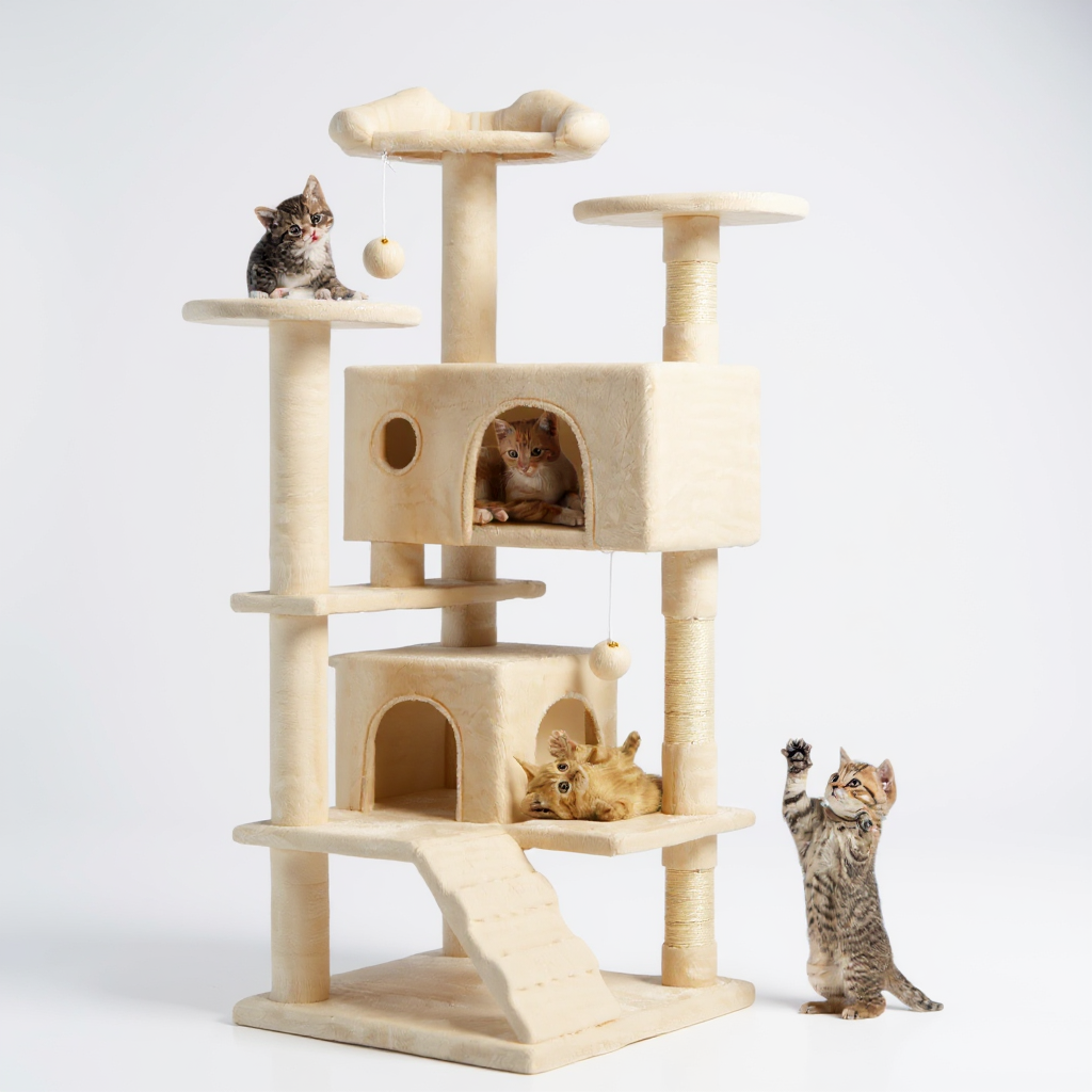 Multi Functional Cat Treehouse Cat Climbing Frame